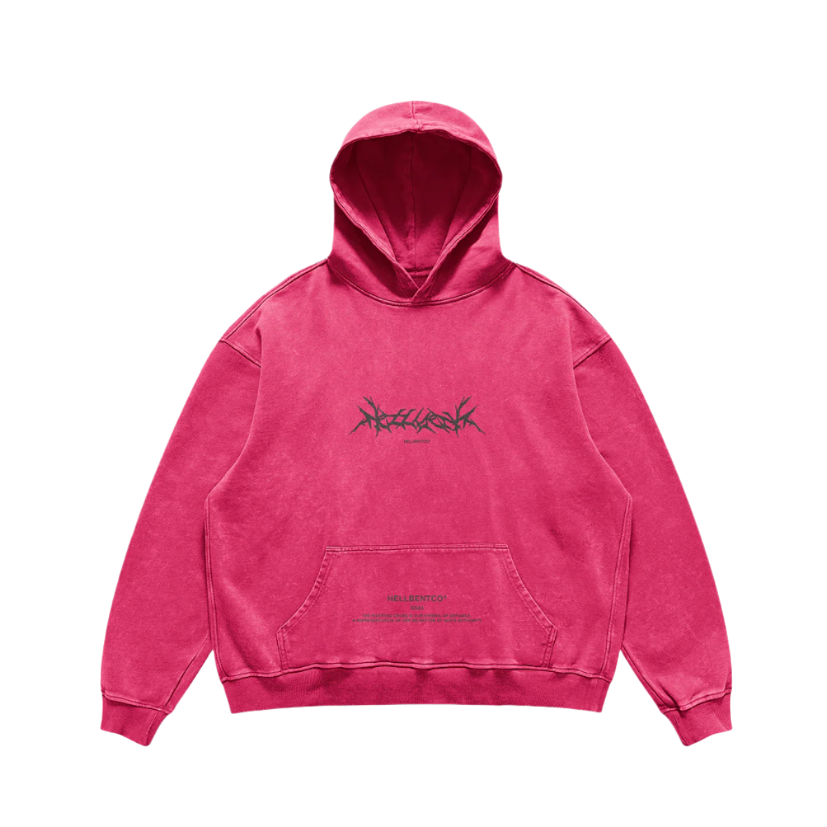 (Magenta) HEVITEK Faded Heavyweight Hoodie