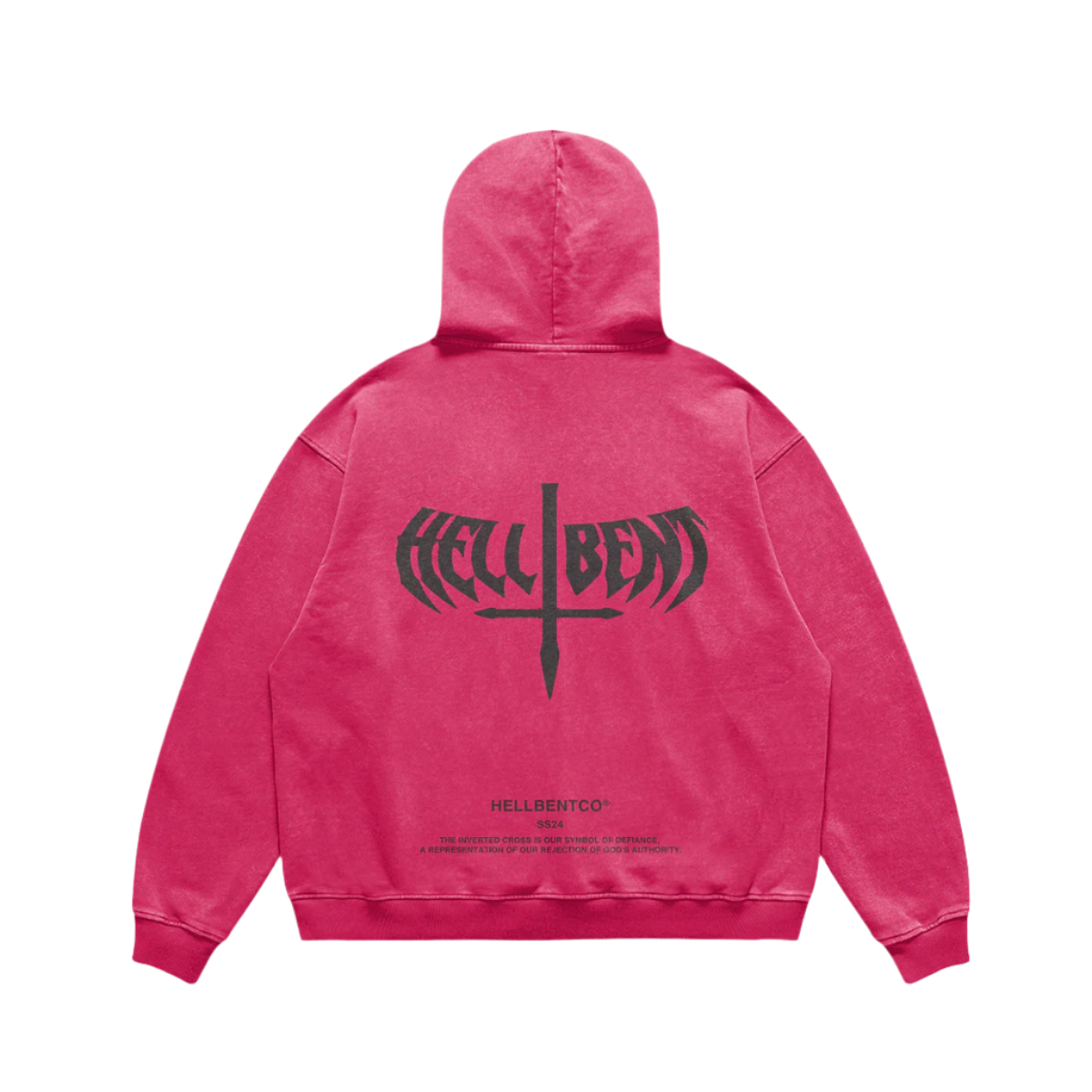 (Magenta) HEVITEK Faded Heavyweight Hoodie