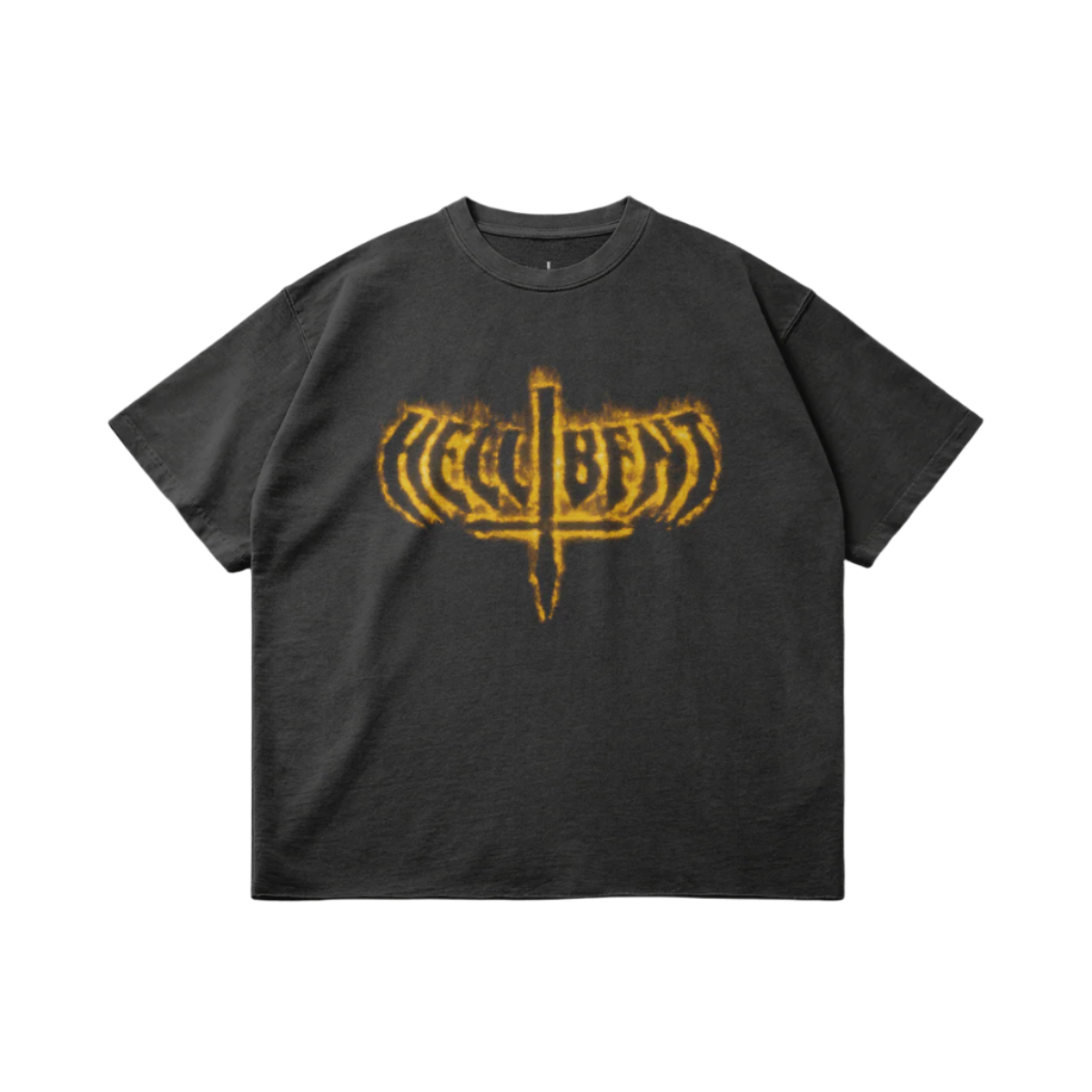 INFERNAL Faded Raw Hem Tee