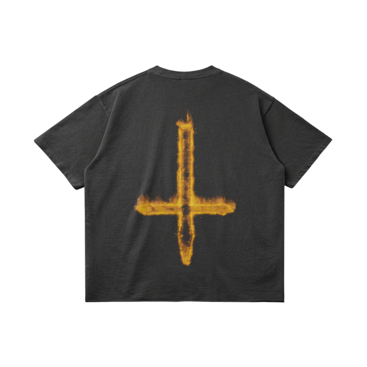 INFERNAL Faded Raw Hem Tee