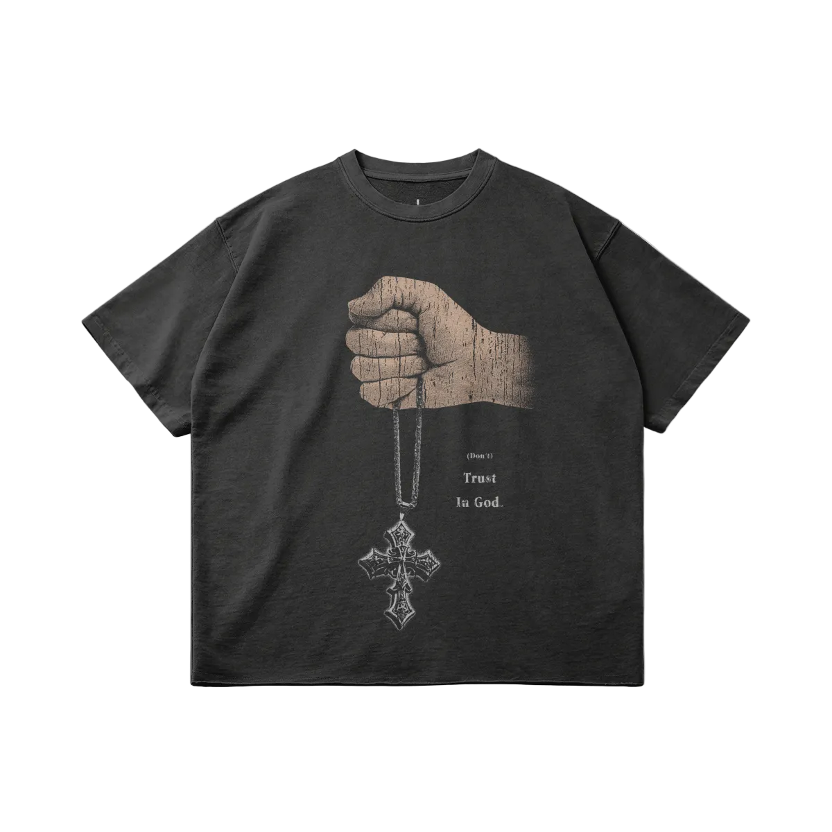 SKEPTIC Faded Raw Hem Tee